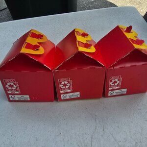 McDonalds Happy Meal Toys Box NE NIB x 3 THREE! FSC C169137, C191796, C163902
